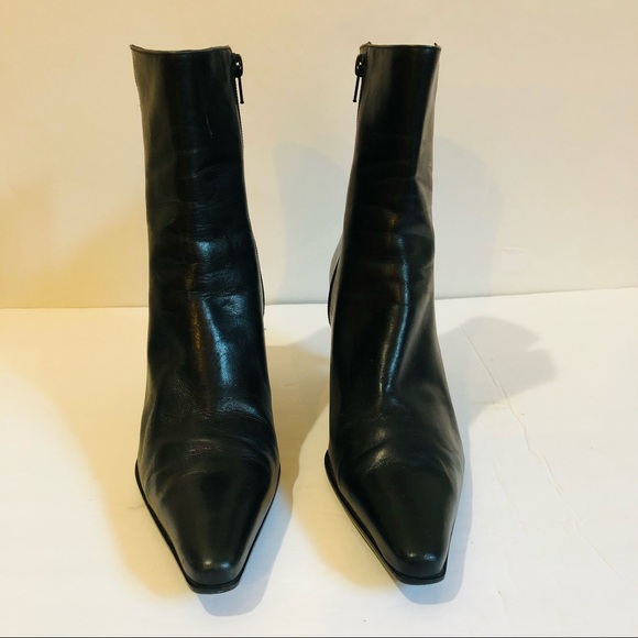 Enzo Angiolini Y2K Zips Black Ankle Booties Size 7M - Picture 1 of 13